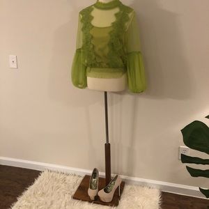 BRAND NEW - Lime Tiered Sheer 2pc Top